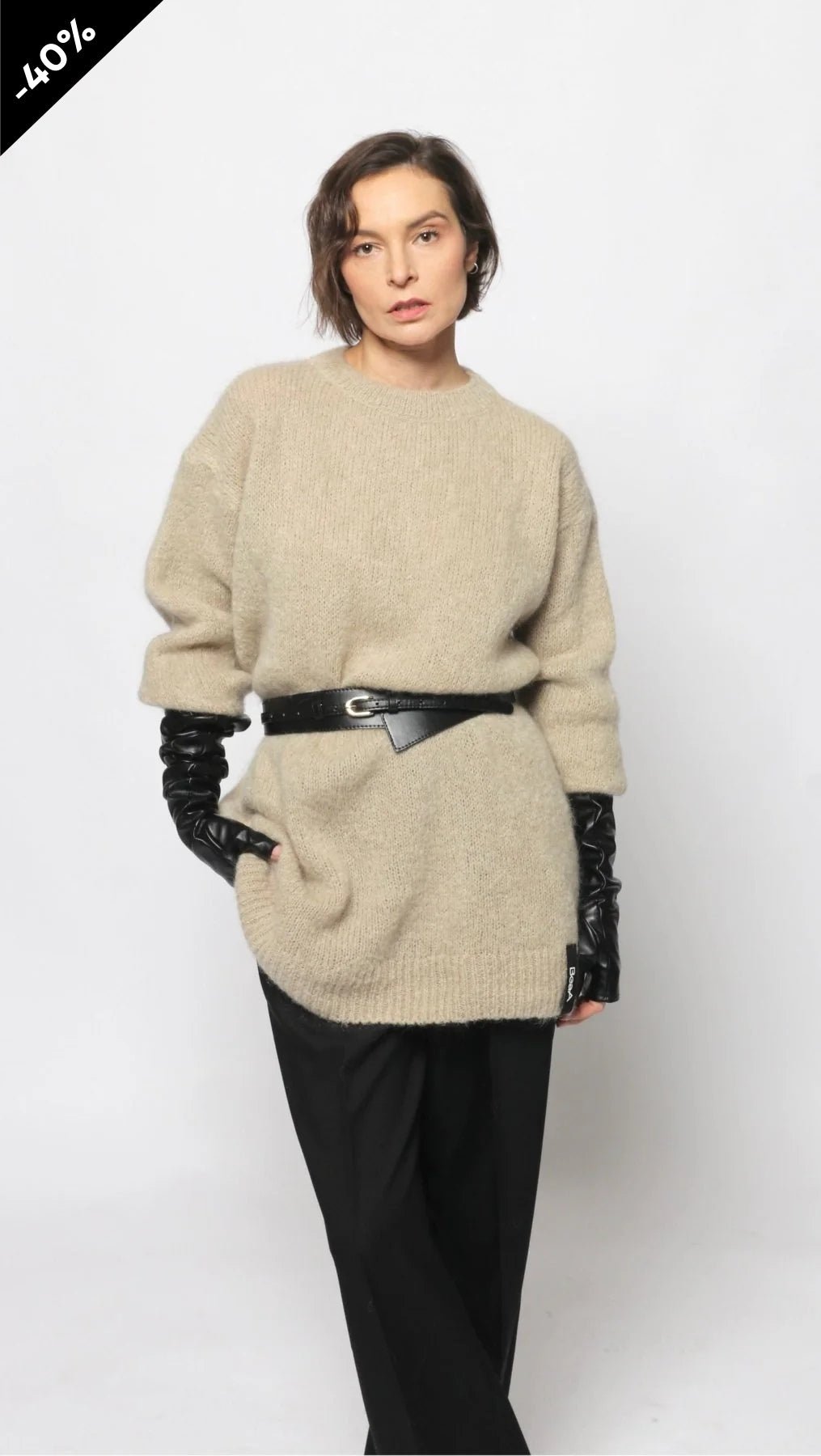 Long Mohair Sweater - BeaA - Be At Home with Yourself - Top
