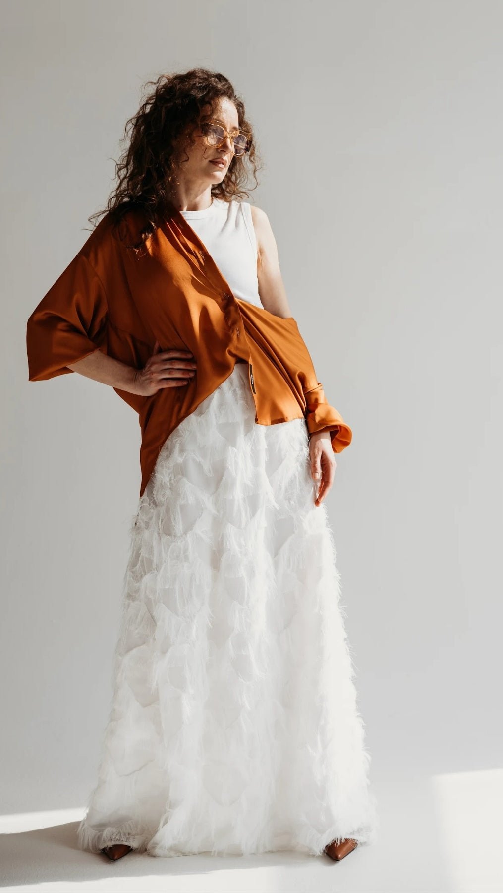 Long skirt Stardust White - BeaA - Be At Home with Yourself - skirt