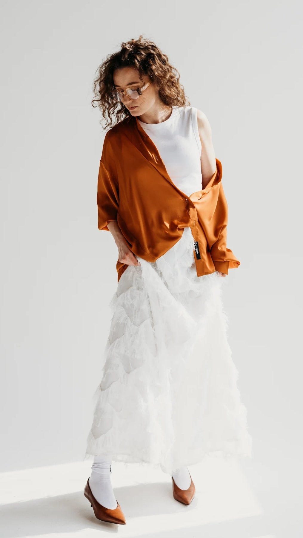 Long skirt Stardust White - BeaA - Be At Home with Yourself - skirt