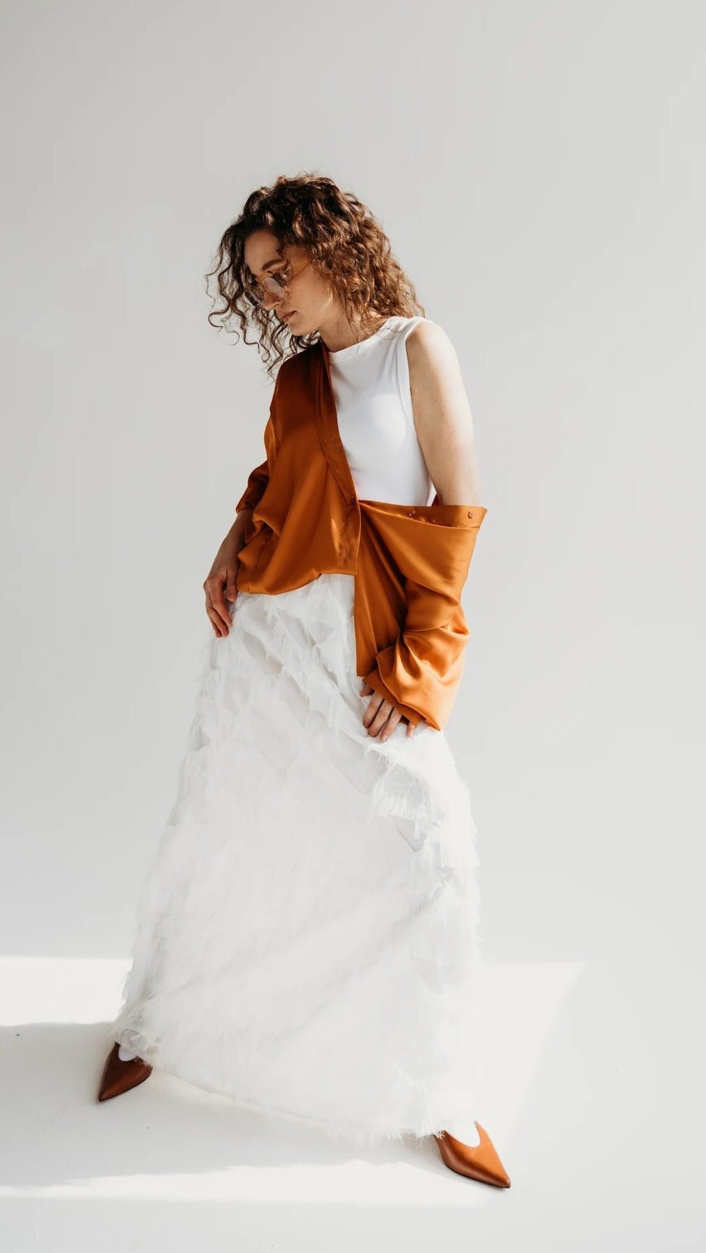 Long skirt Stardust White - BeaA - Be At Home with Yourself - skirt