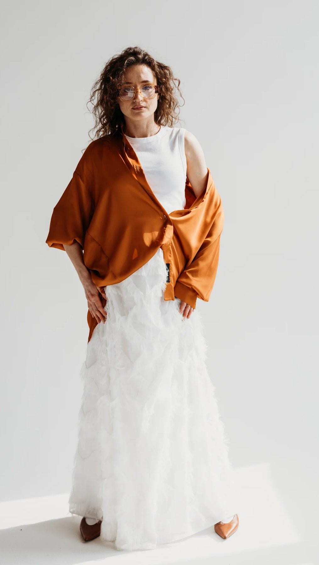 Long skirt Stardust White - BeaA - Be At Home with Yourself - skirt