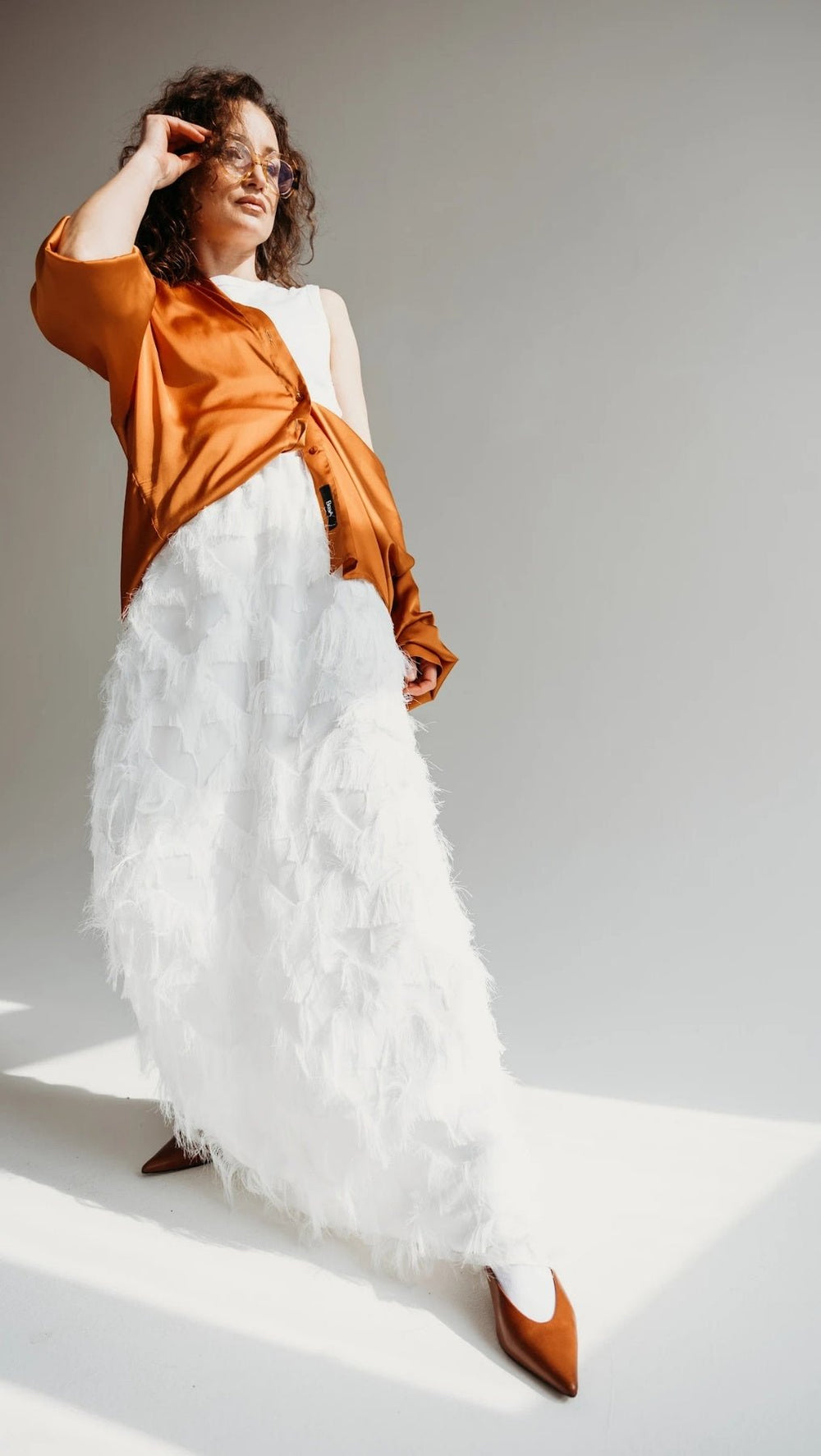 Long skirt Stardust White - BeaA - Be At Home with Yourself - skirt