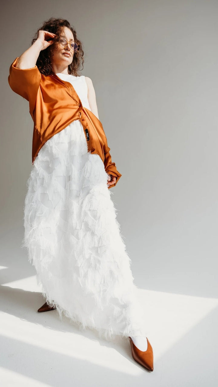 Long skirt Stardust White - BeaA - Be At Home with Yourself - skirt