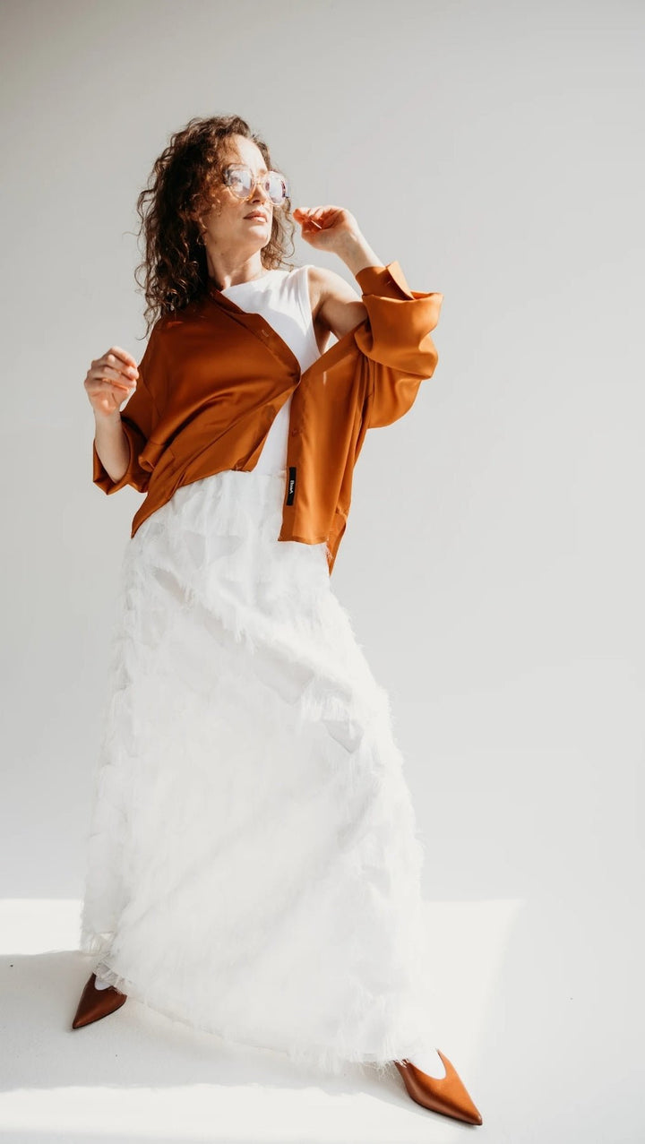 Long skirt Stardust White - BeaA - Be At Home with Yourself - skirt