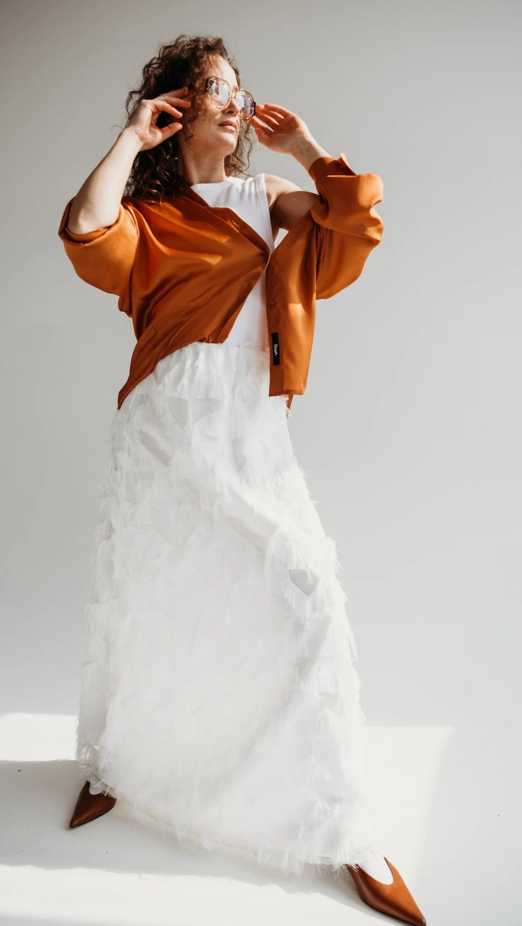 Long skirt Stardust White - BeaA - Be At Home with Yourself - skirt