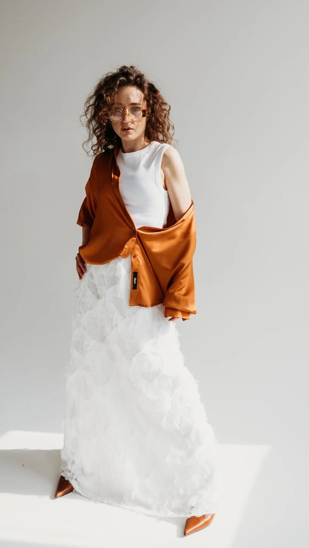 Long skirt Stardust White - BeaA - Be At Home with Yourself - skirt