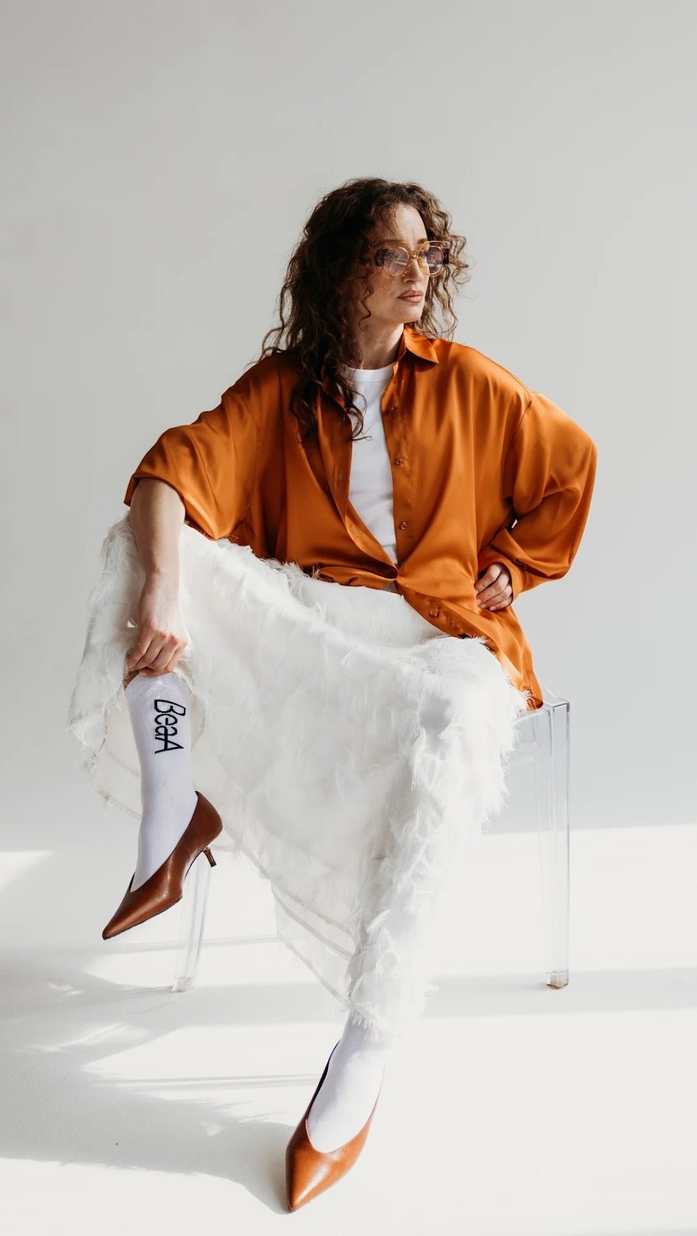 Long skirt Stardust White - BeaA - Be At Home with Yourself - skirt