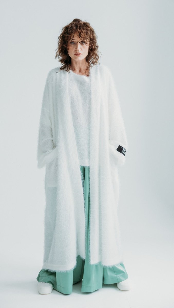 Maxi Cardigan White - BeaA - Be At Home with Yourself - Cardigan