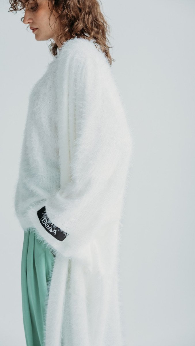 Maxi Cardigan White - BeaA - Be At Home with Yourself - Cardigan
