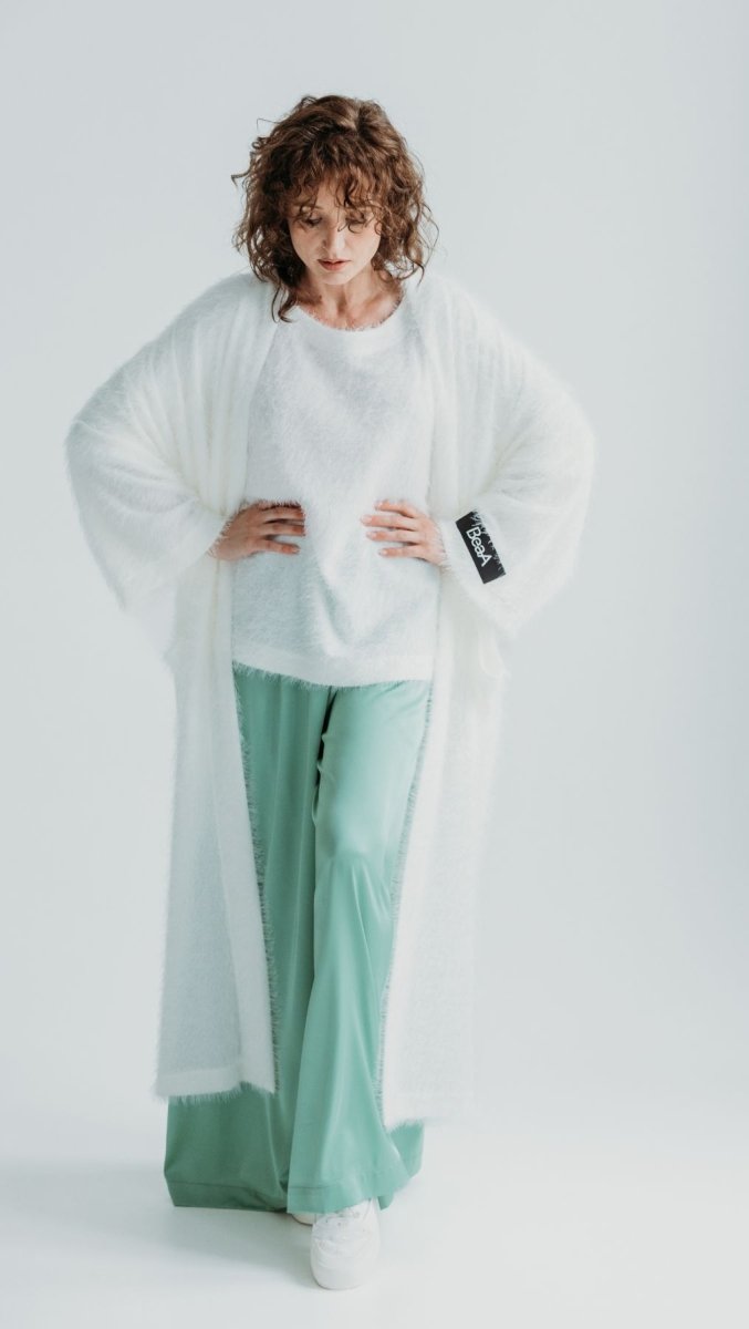 Maxi Cardigan White - BeaA - Be At Home with Yourself - Cardigan