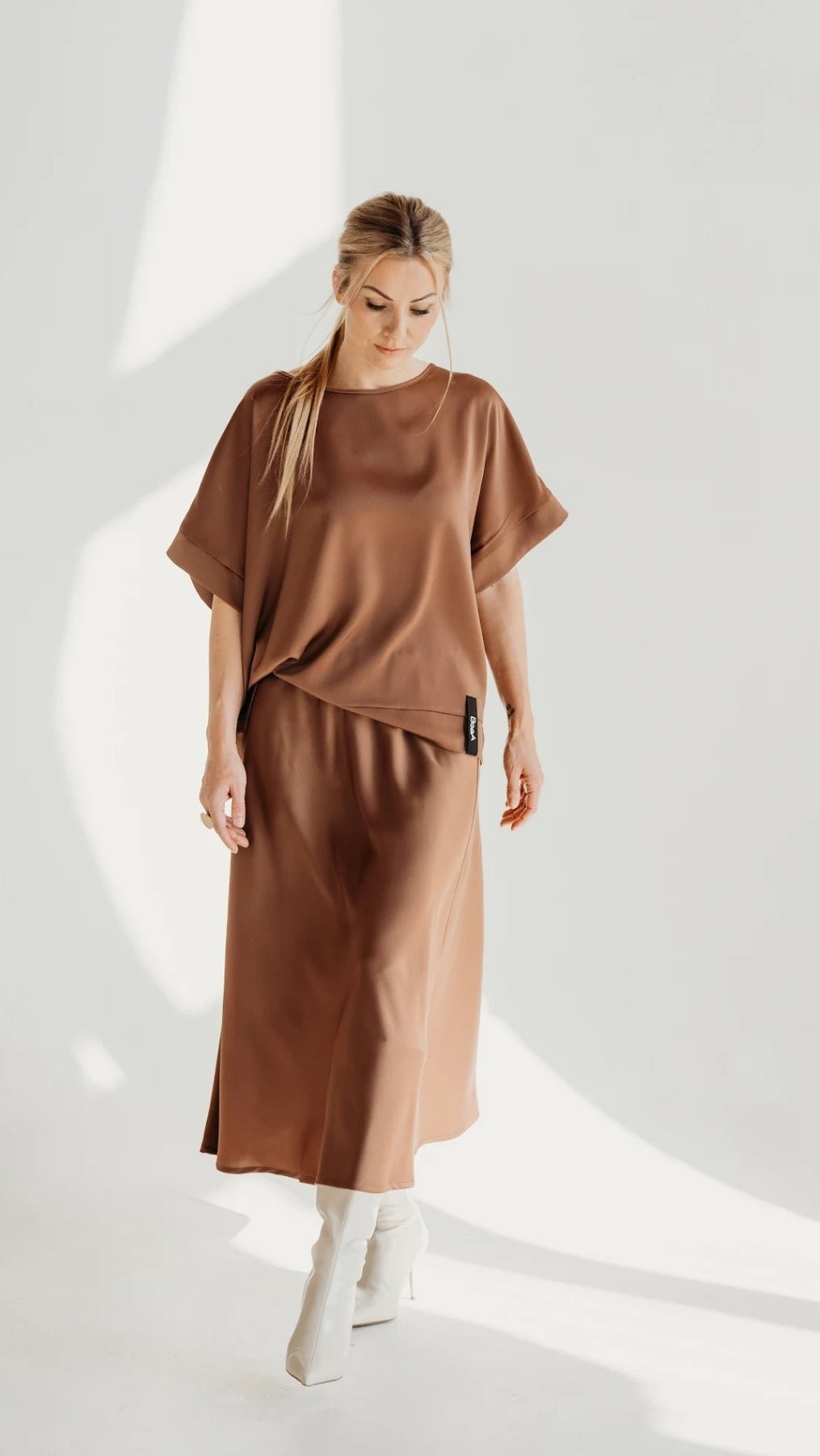 Midi skirt Chocolate mousse - BeaA - Be At Home with Yourself - skirt