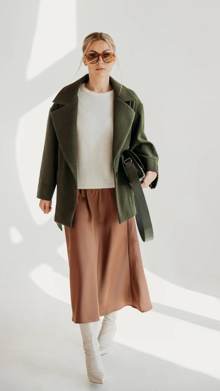 Midi skirt Chocolate mousse - BeaA - Be At Home with Yourself - skirt