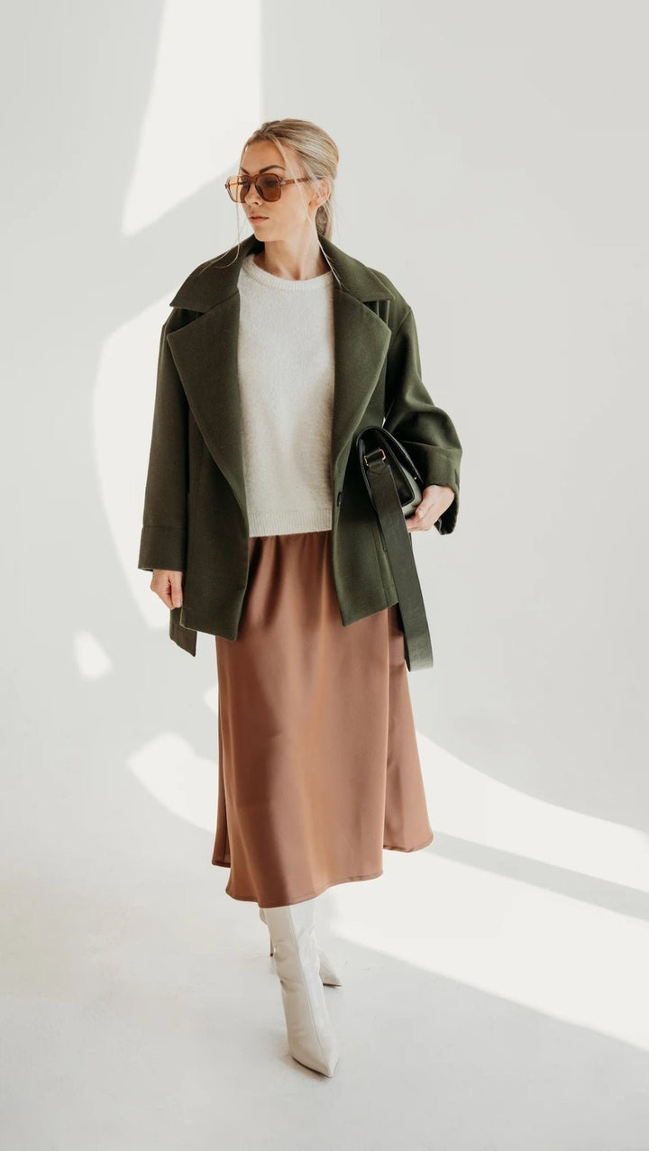 Midi skirt Chocolate mousse - BeaA - Be At Home with Yourself - skirt