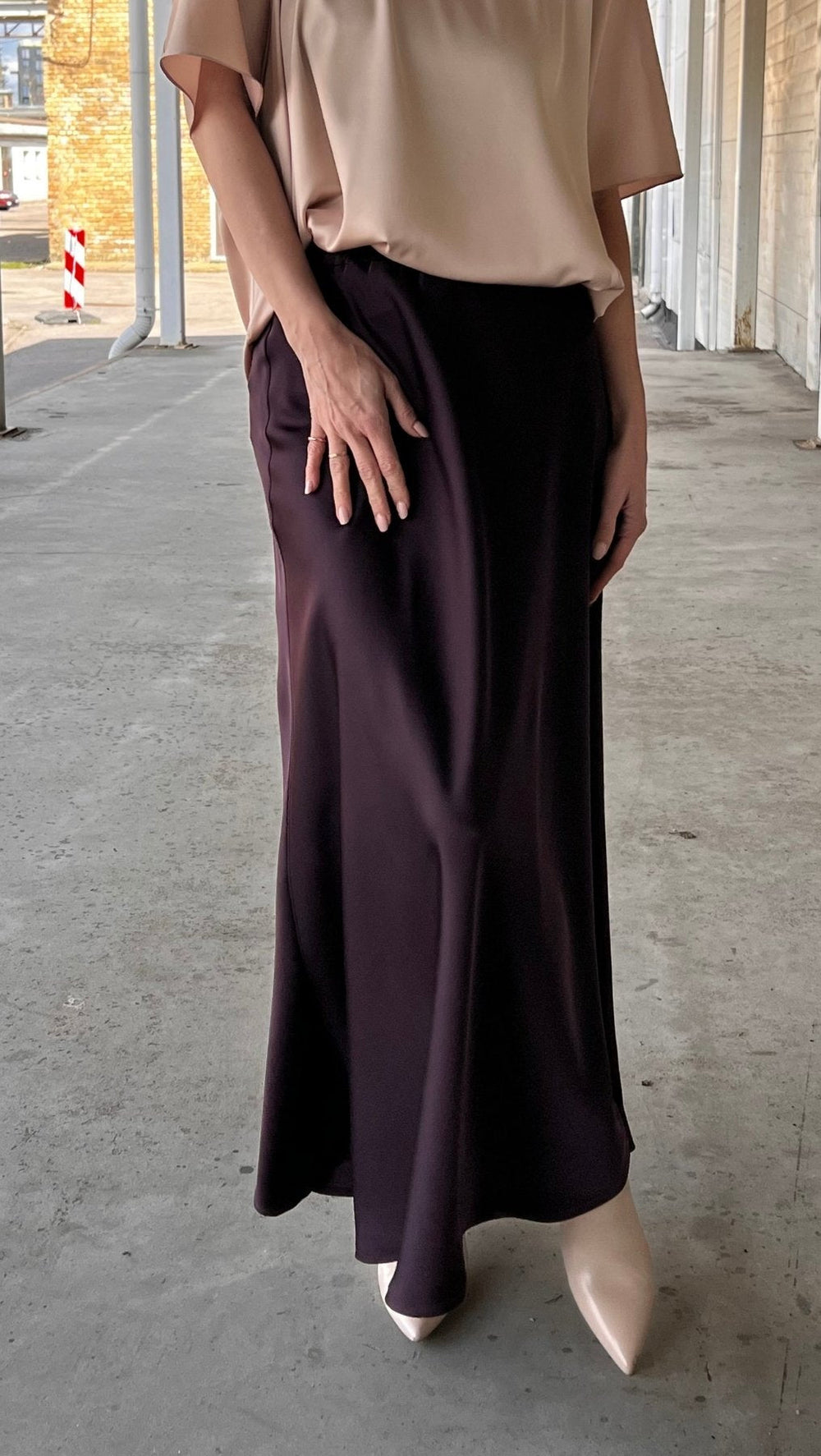 Midi skirt Deep Plum - BeaA - Be At Home with Yourself - skirt