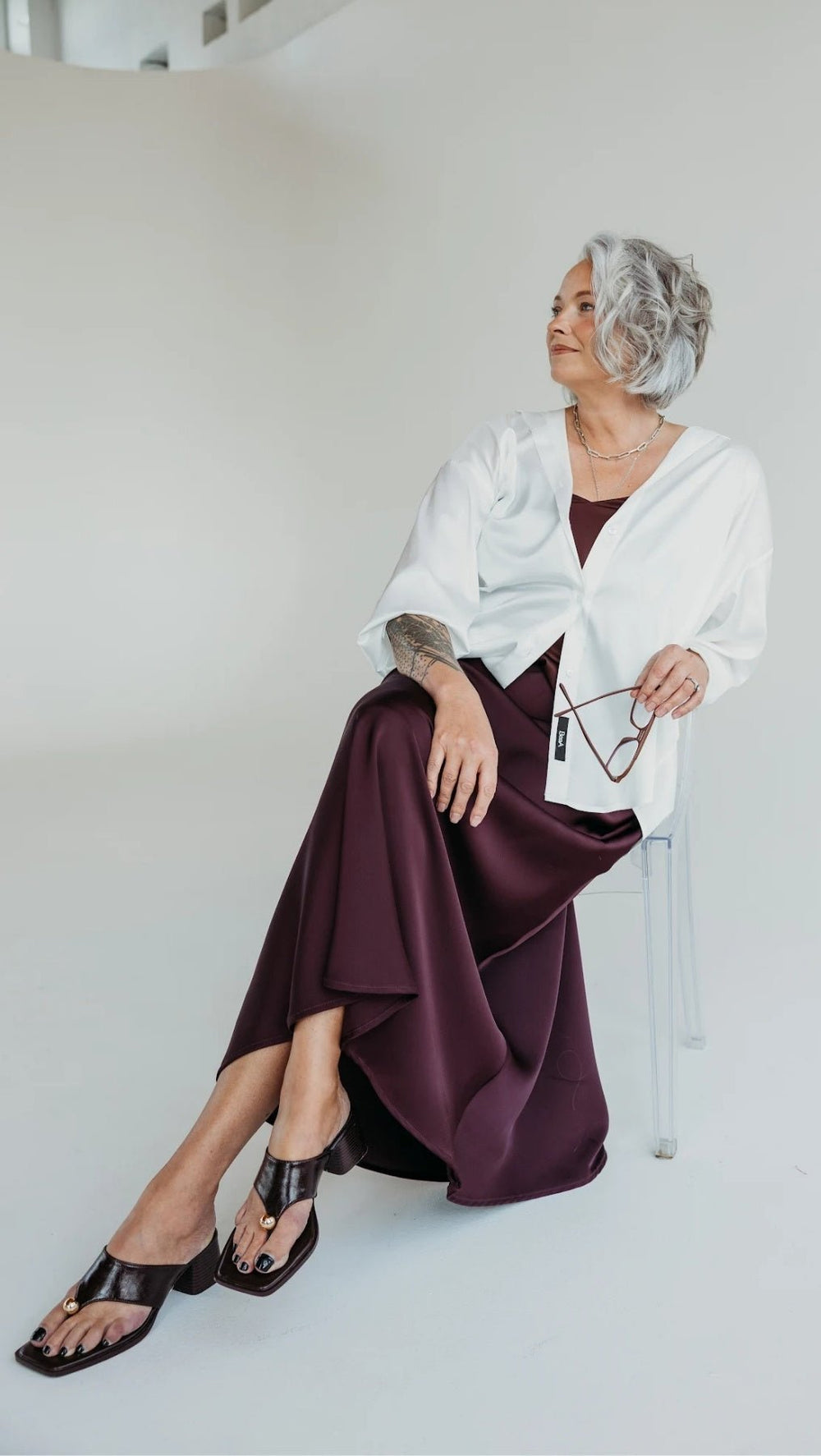 Midi skirt Deep Plum - BeaA - Be At Home with Yourself - skirt