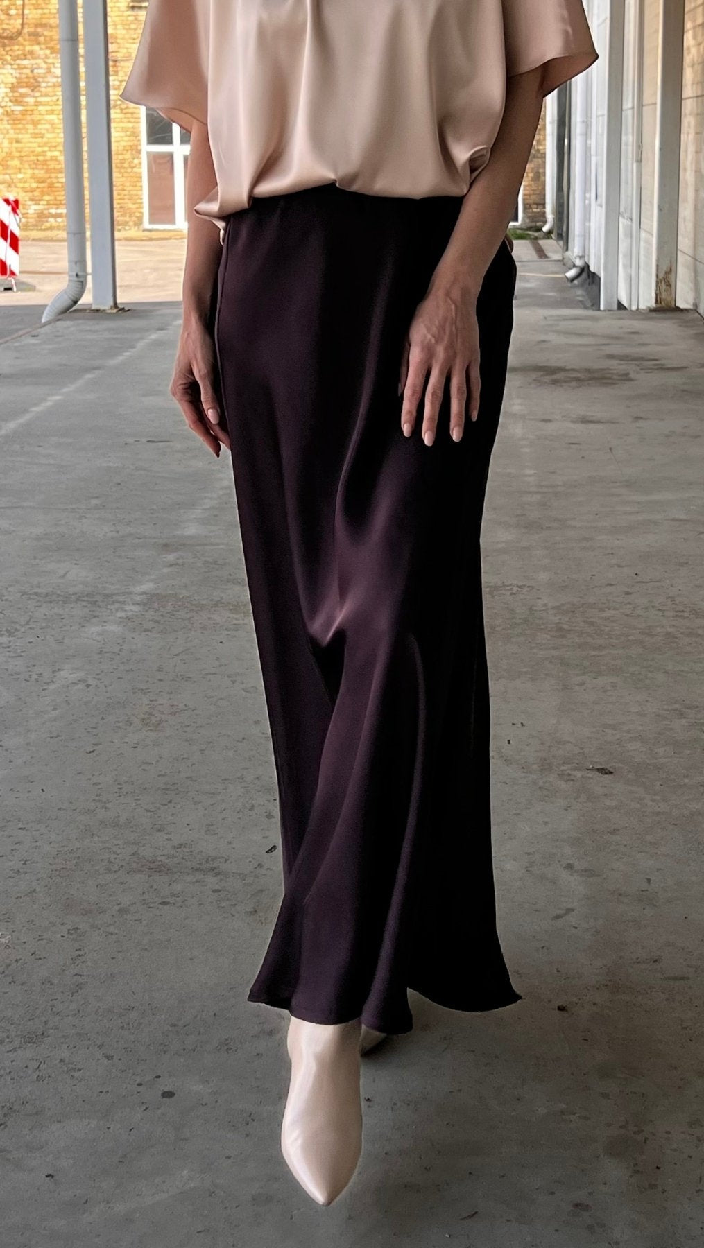 Midi skirt Deep Plum - BeaA - Be At Home with Yourself - skirt