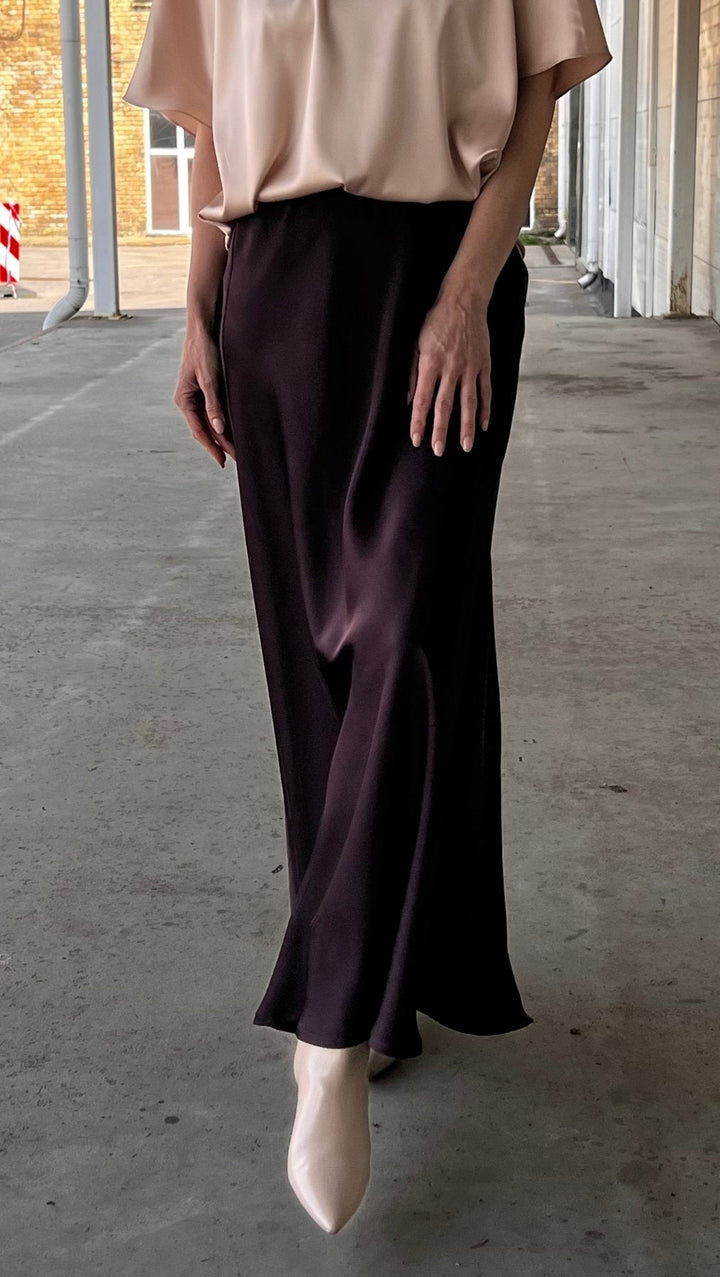 Midi skirt Deep Plum - BeaA - Be At Home with Yourself - skirt