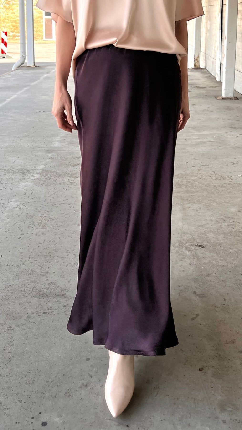 Midi skirt Deep Plum - BeaA - Be At Home with Yourself - skirt