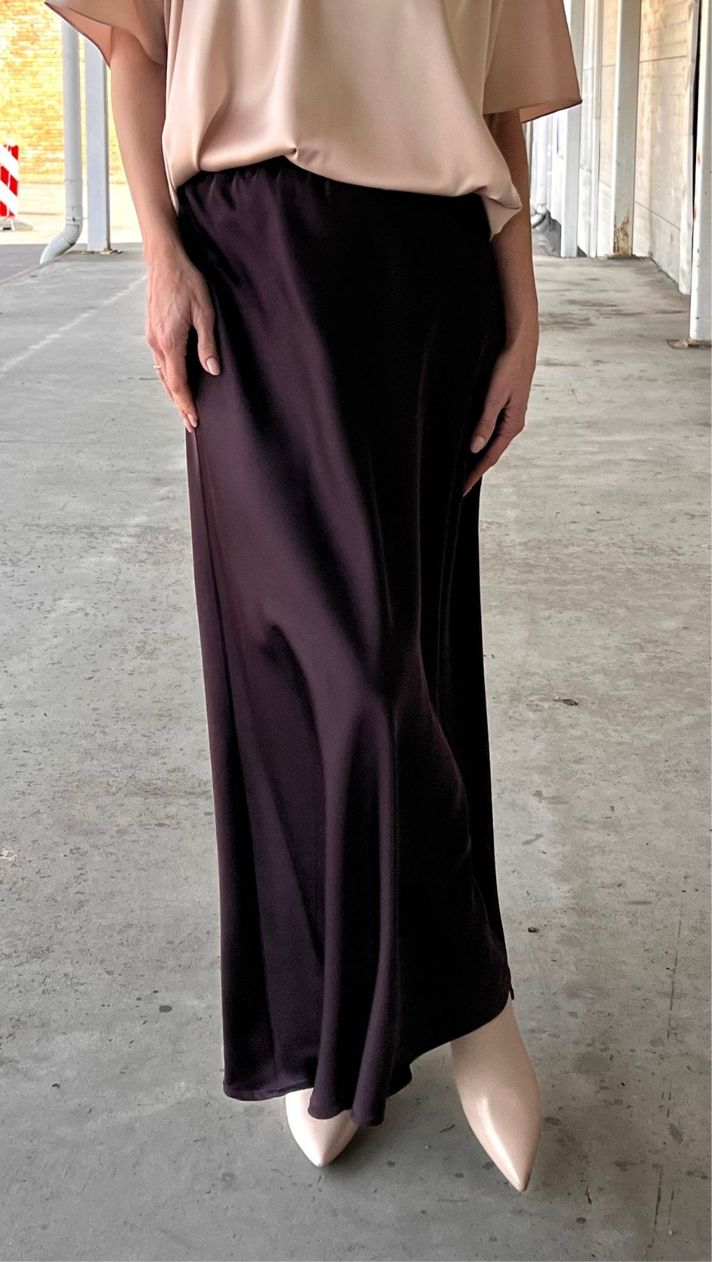 Midi skirt Deep Plum - BeaA - Be At Home with Yourself - skirt