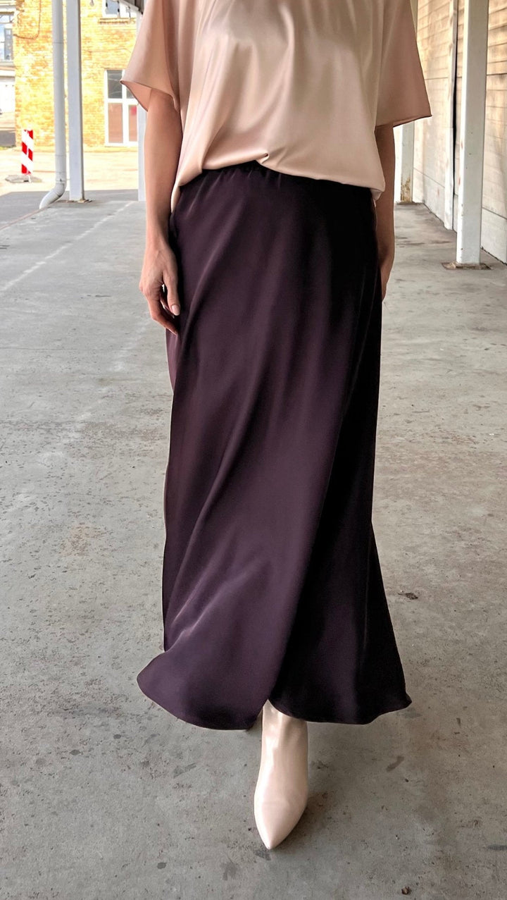 Midi skirt Deep Plum - BeaA - Be At Home with Yourself - skirt