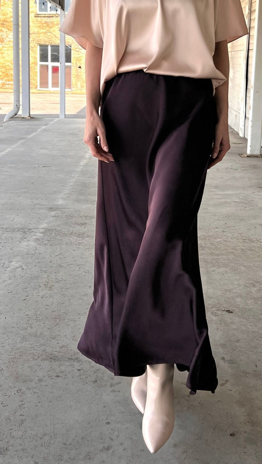 Midi skirt Deep Plum - BeaA - Be At Home with Yourself - skirt
