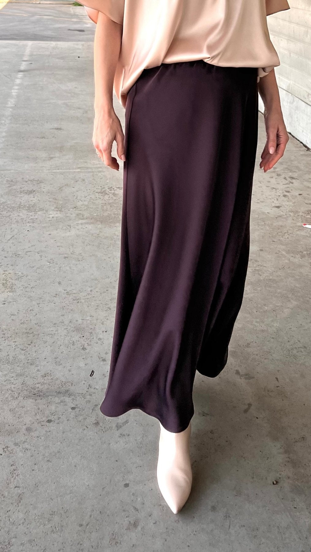 Midi skirt Deep Plum - BeaA - Be At Home with Yourself - skirt