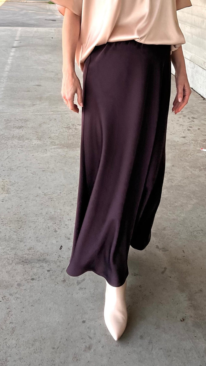 Midi skirt Deep Plum - BeaA - Be At Home with Yourself - skirt