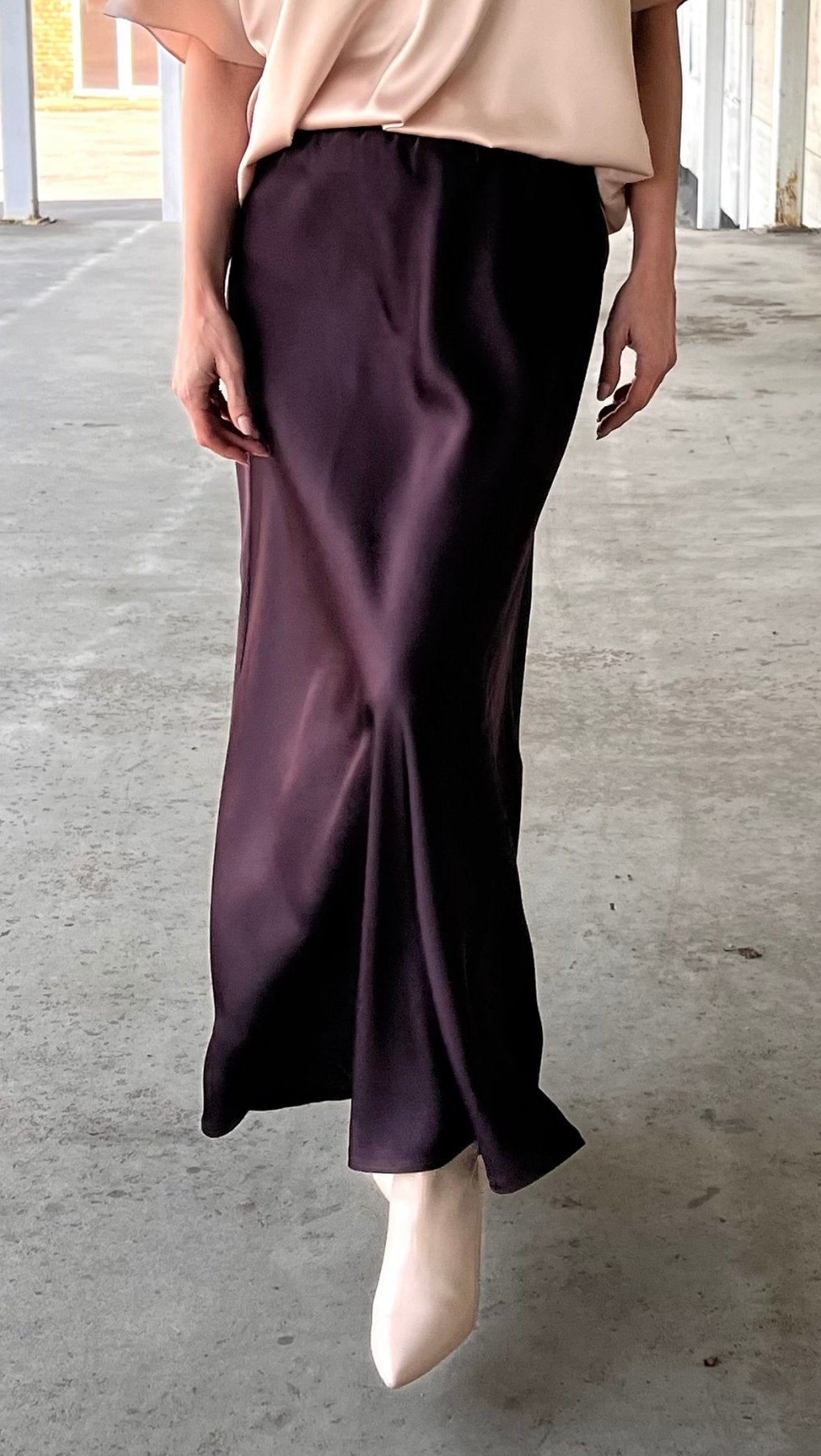 Midi skirt Deep Plum - BeaA - Be At Home with Yourself - skirt