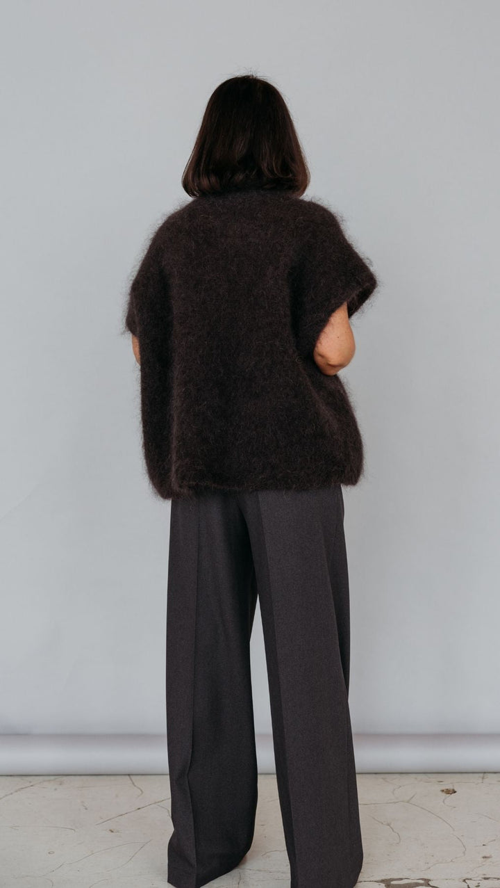 Mohair vest Dark Brown - BeaA - Be At Home with Yourself - vests
