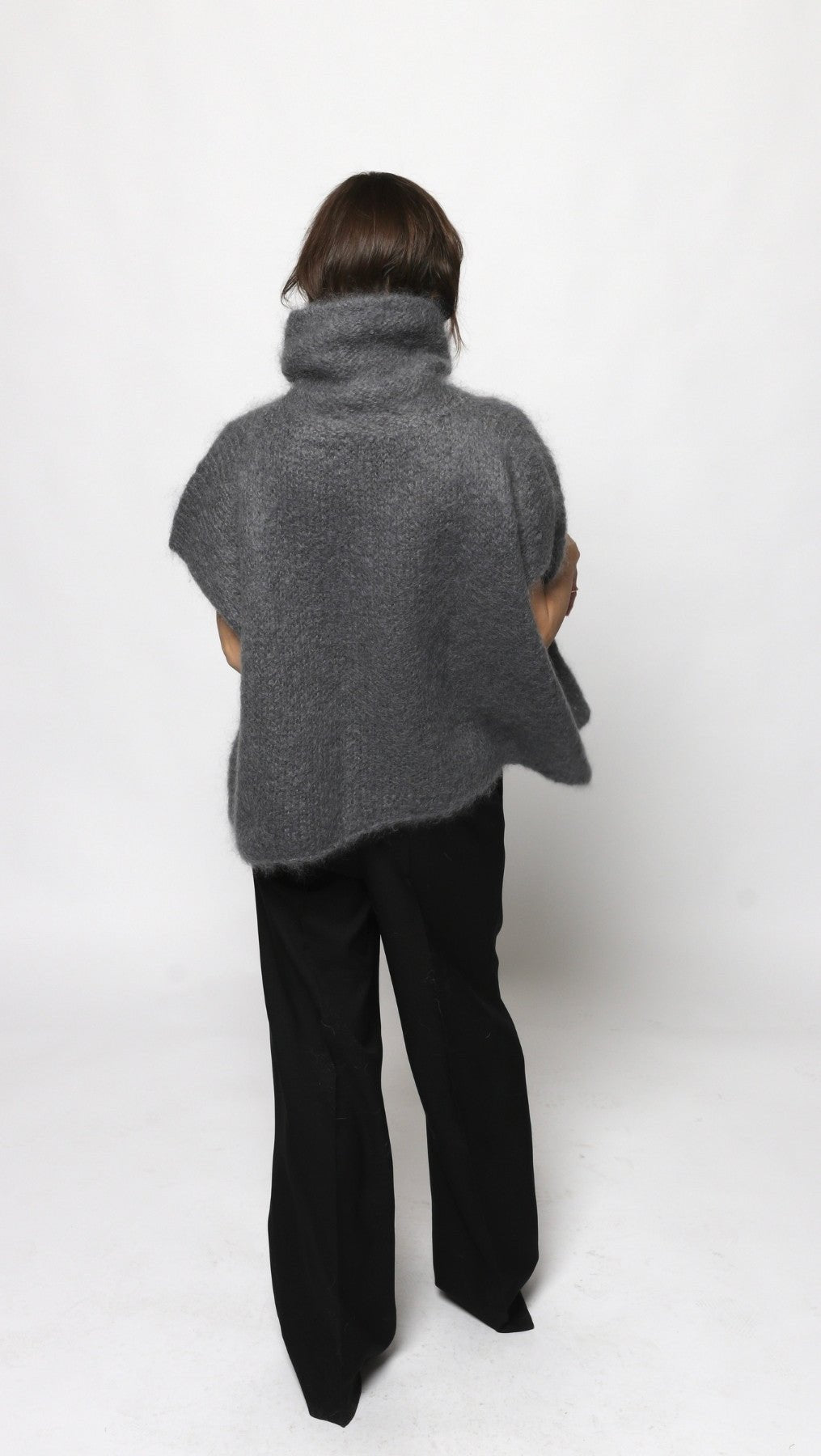 Mohair vest in Grey color for women