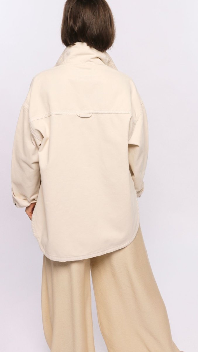 Oversized jeans jacket Cream - BeaA - Be At Home with Yourself - Top