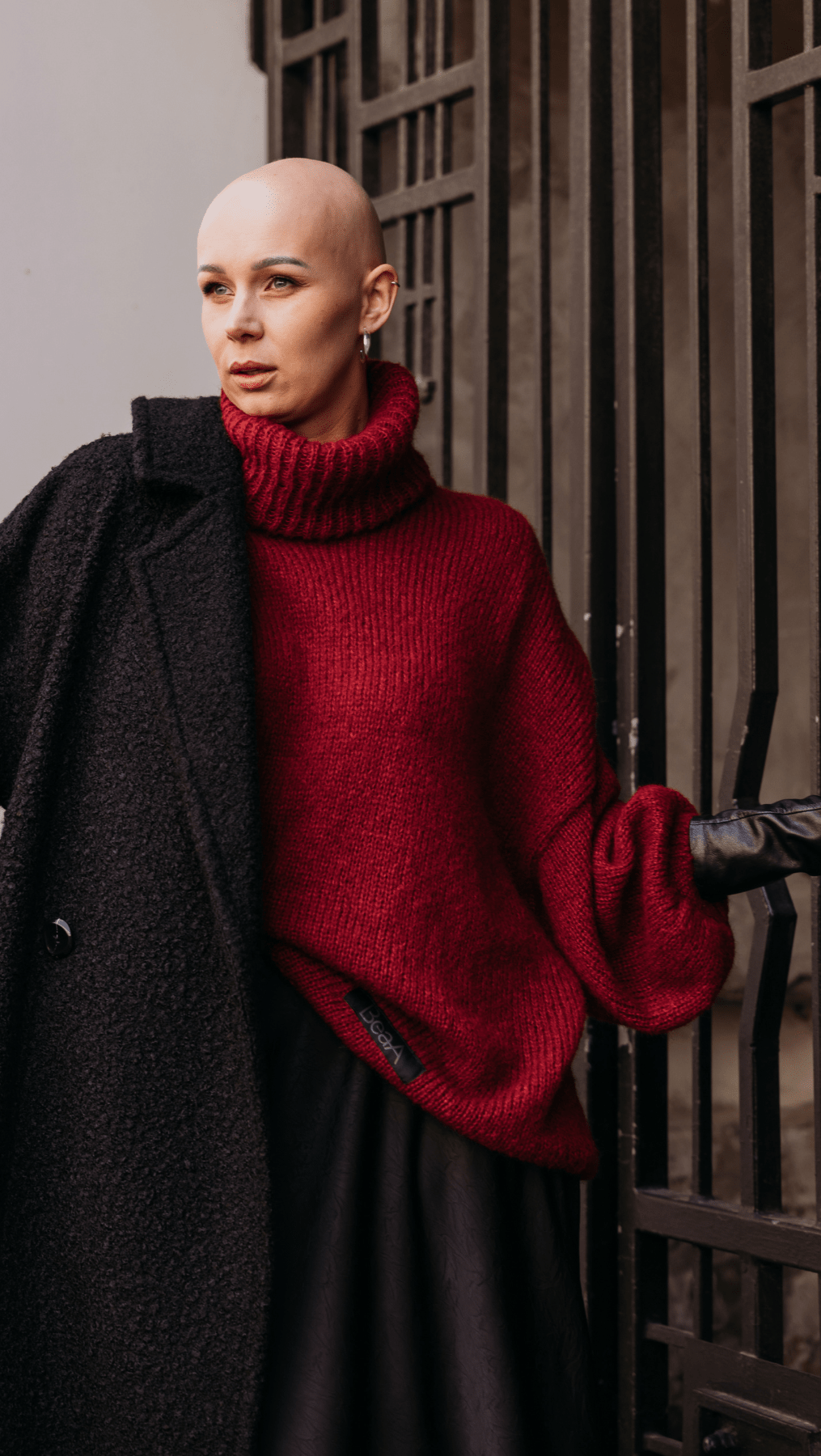 Oversized Sweater Deep Burgundy - BeaA - Be At Home with Yourself - Top