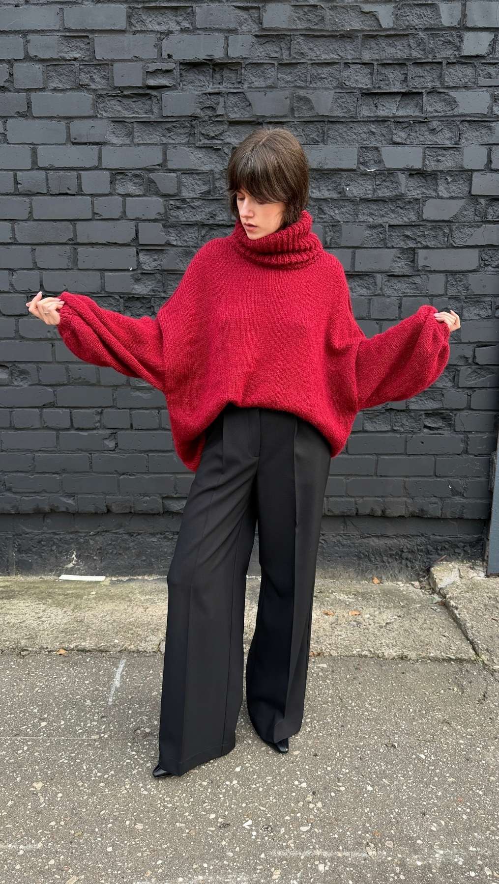 Oversized Sweater Deep Burgundy - BeaA - Be At Home with Yourself - Top