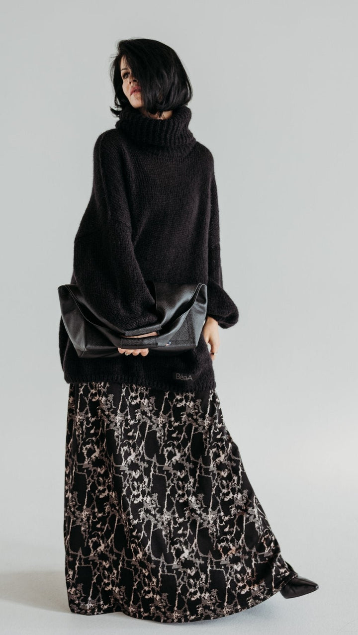 Oversized Sweater kidmohair Black - BeaA - Be At Home with Yourself - Top