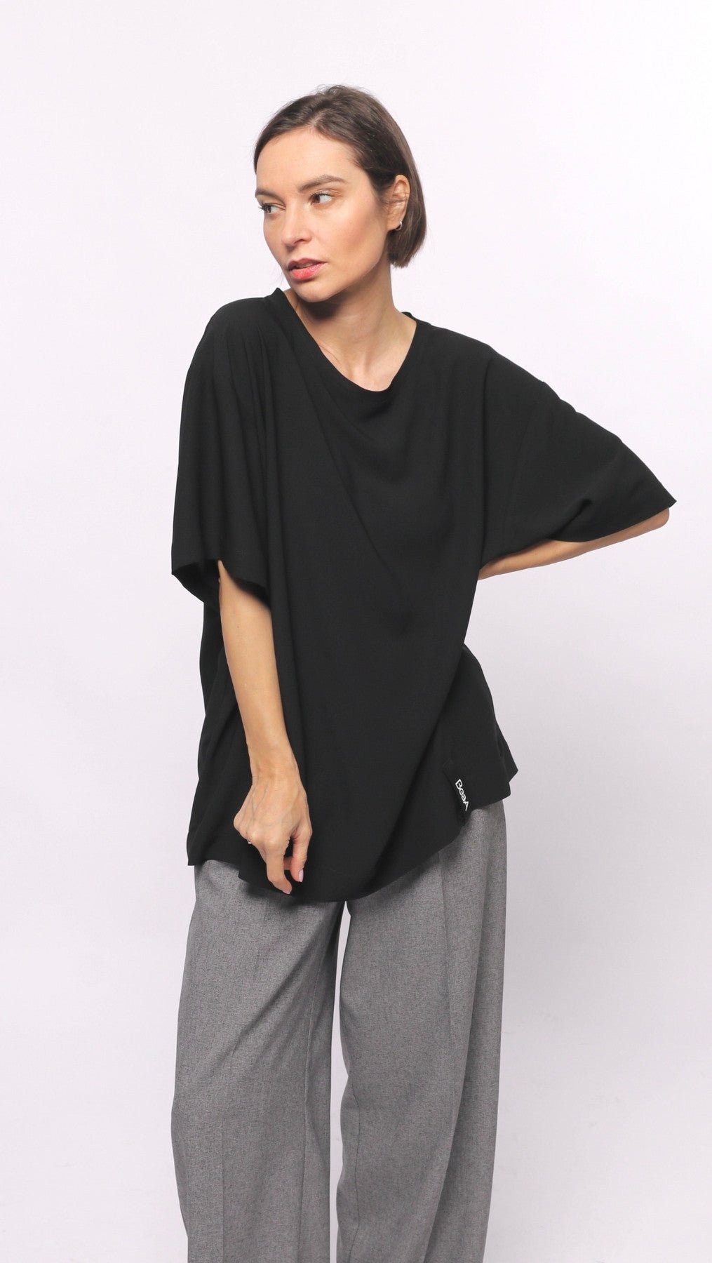 Oversized T-Shirt Black - BeaA - Be At Home with Yourself - T-Shirt