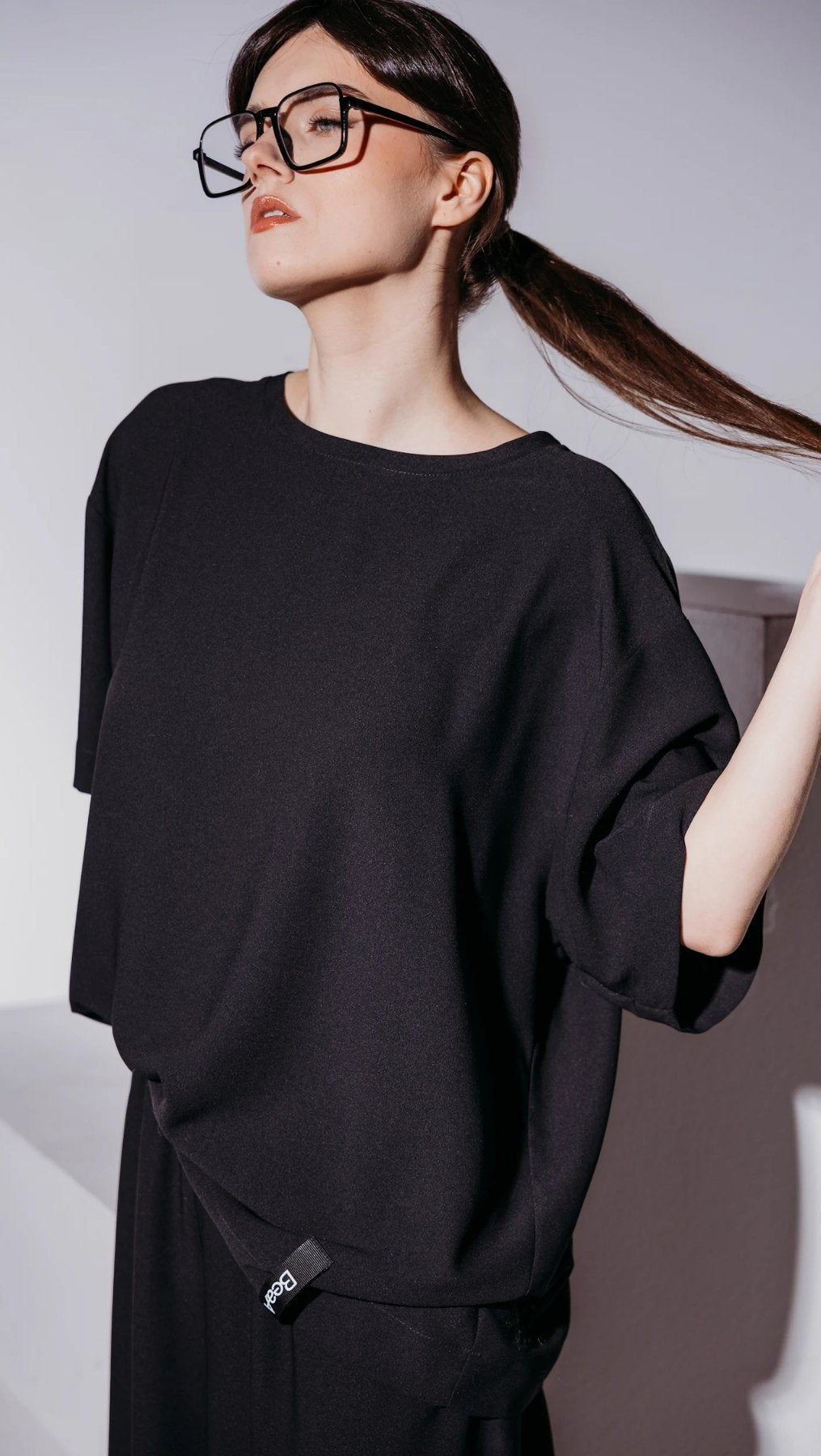 Oversized T-Shirt Black - BeaA - Be At Home with Yourself - T-Shirt