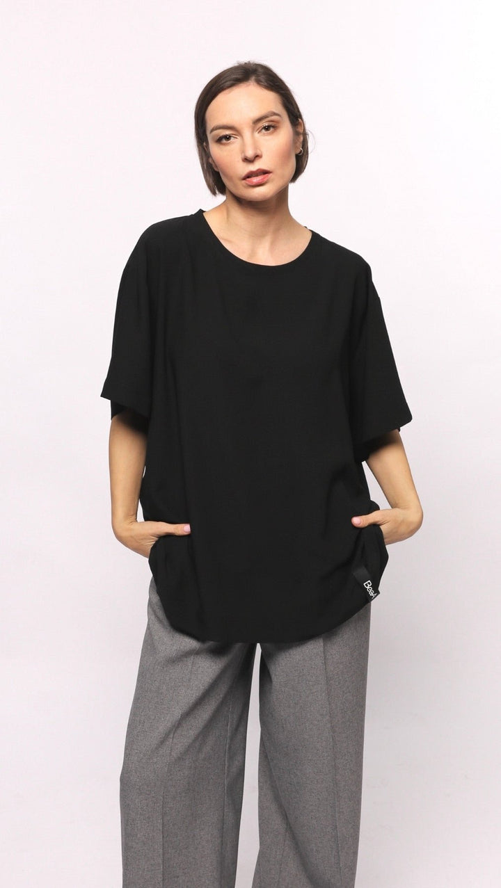 Oversized T-Shirt Black - BeaA - Be At Home with Yourself - T-Shirt