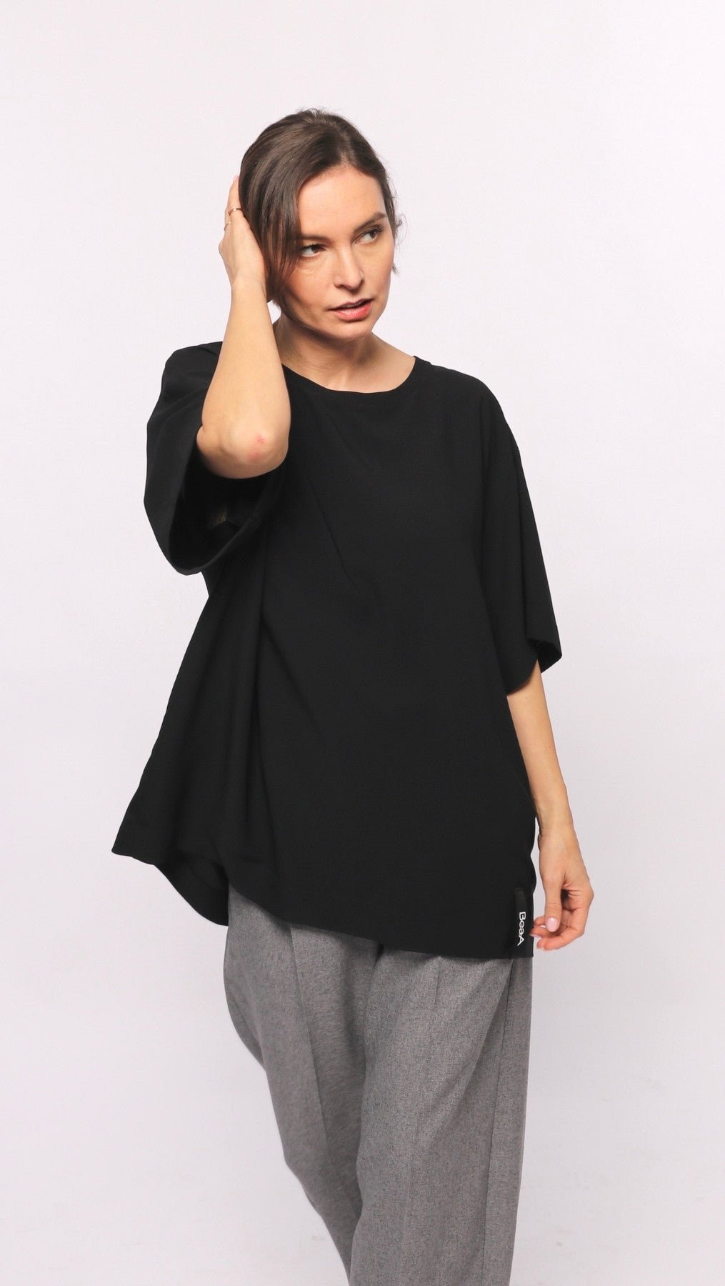 Oversized T-Shirt Black - BeaA - Be At Home with Yourself - T-Shirt