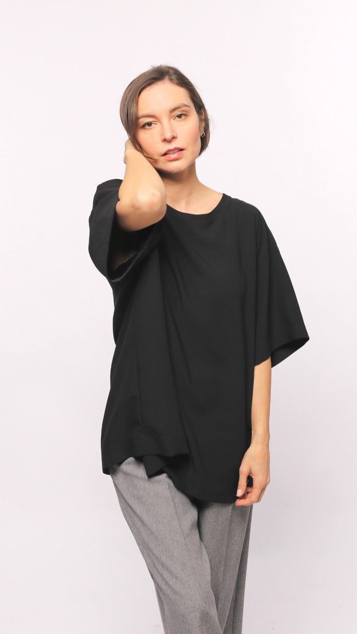 Oversized T-Shirt Black - BeaA - Be At Home with Yourself - T-Shirt