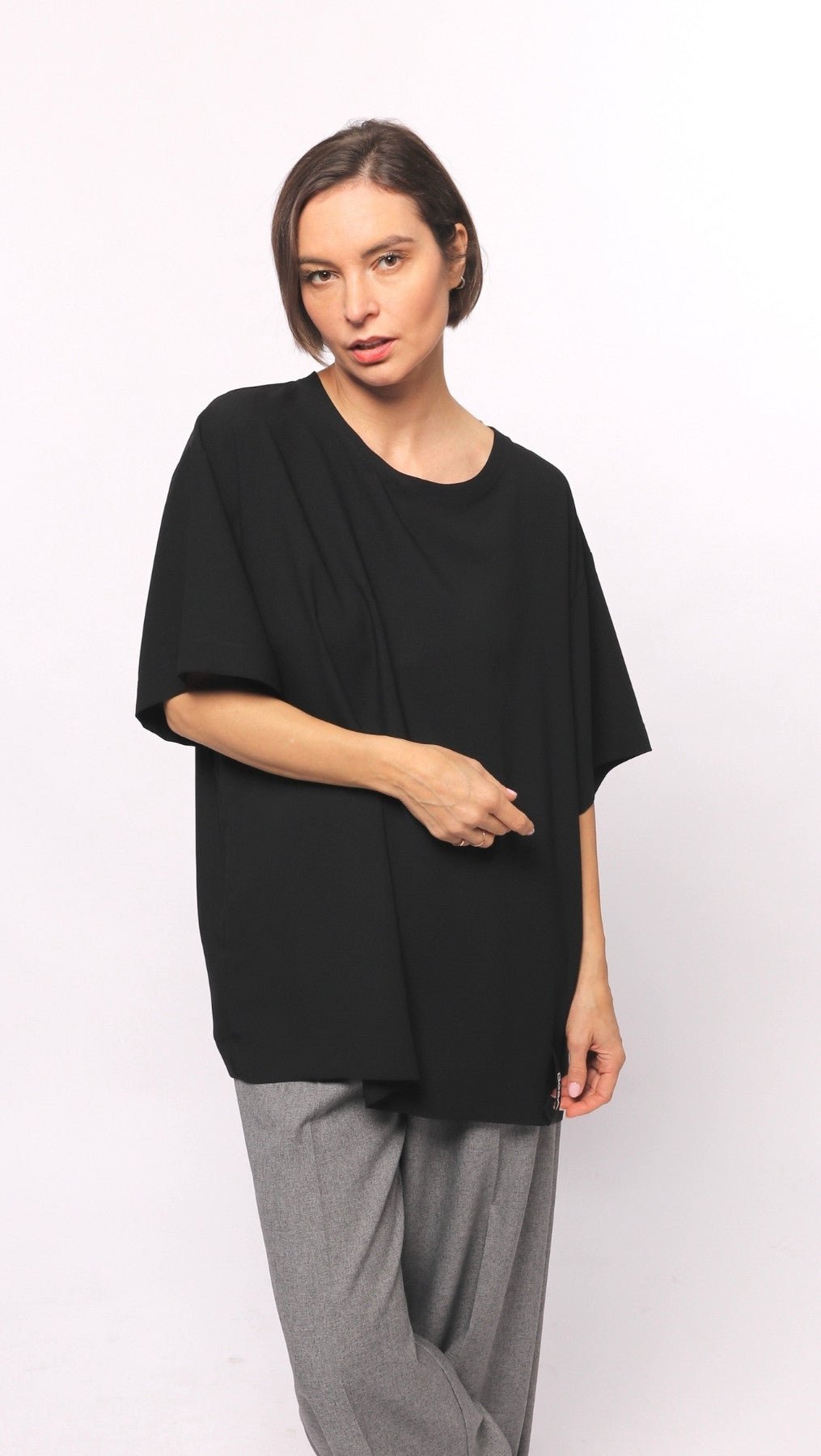 Oversized T-Shirt Black - BeaA - Be At Home with Yourself - T-Shirt