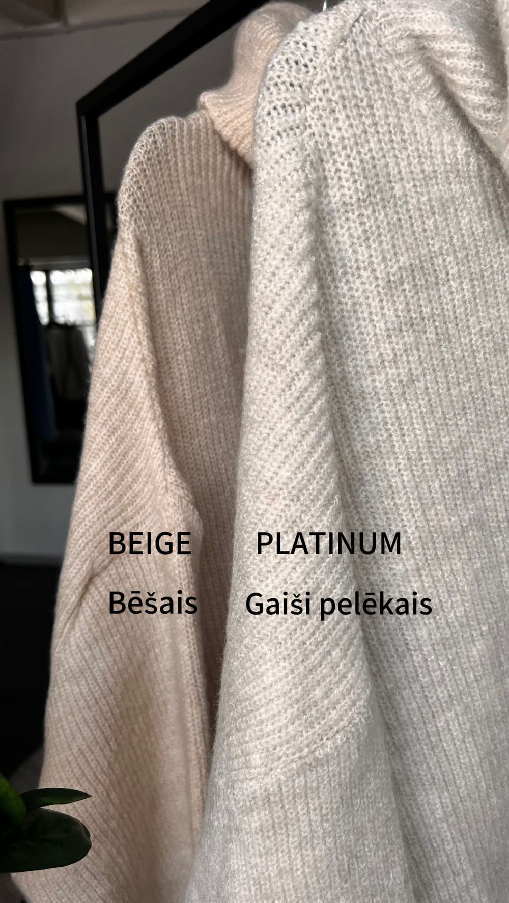 Oversized turtleneck sweater "Platinum" - BeaA - Be At Home with Yourself - Top