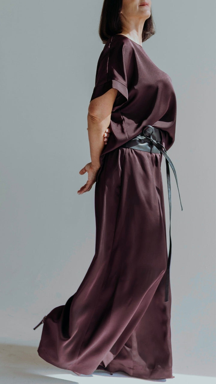 Palazzo trousers Deep Plum - BeaA - Be At Home with Yourself - Trousers