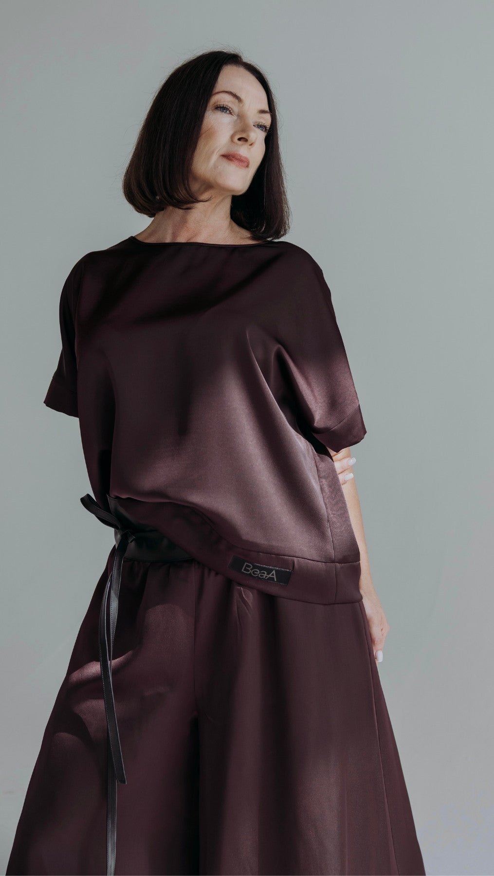 Palazzo trousers Deep Plum - BeaA - Be At Home with Yourself - Trousers