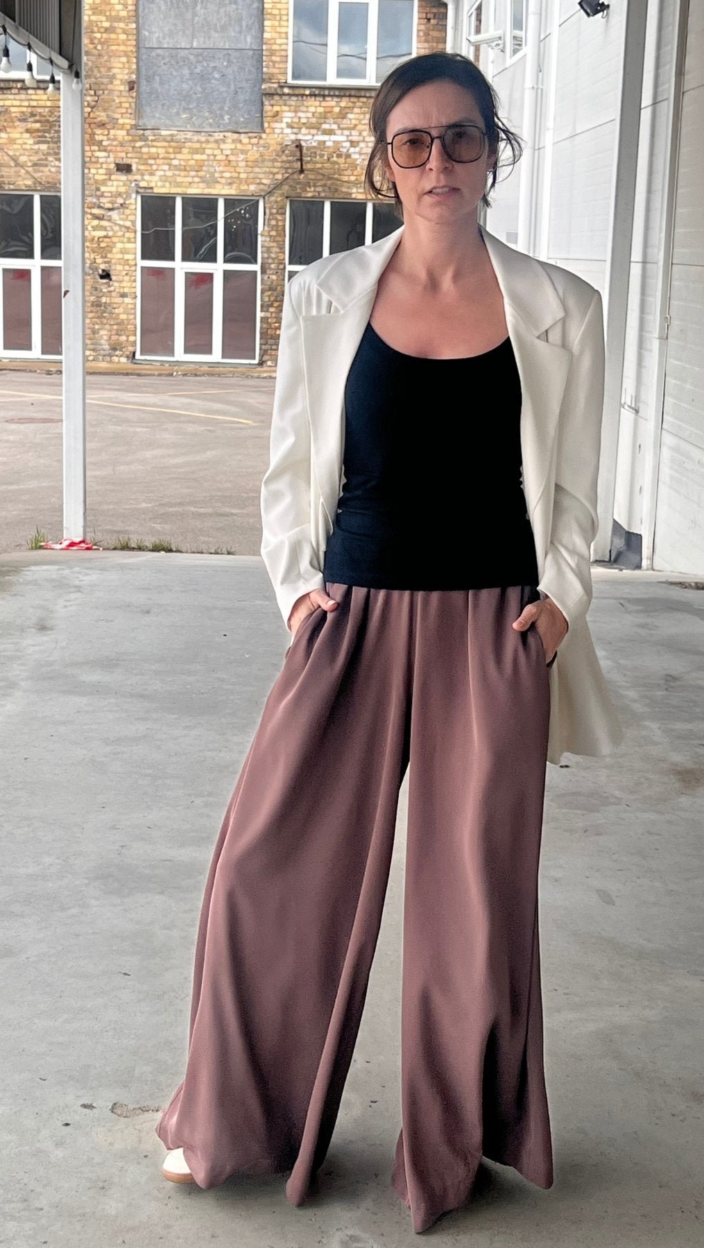 Palazzo Trousers Espresso - BeaA - Be At Home with Yourself - Trousers