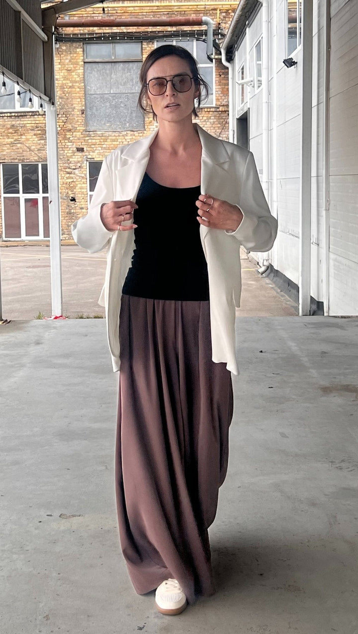 Palazzo Trousers Espresso - BeaA - Be At Home with Yourself - Trousers