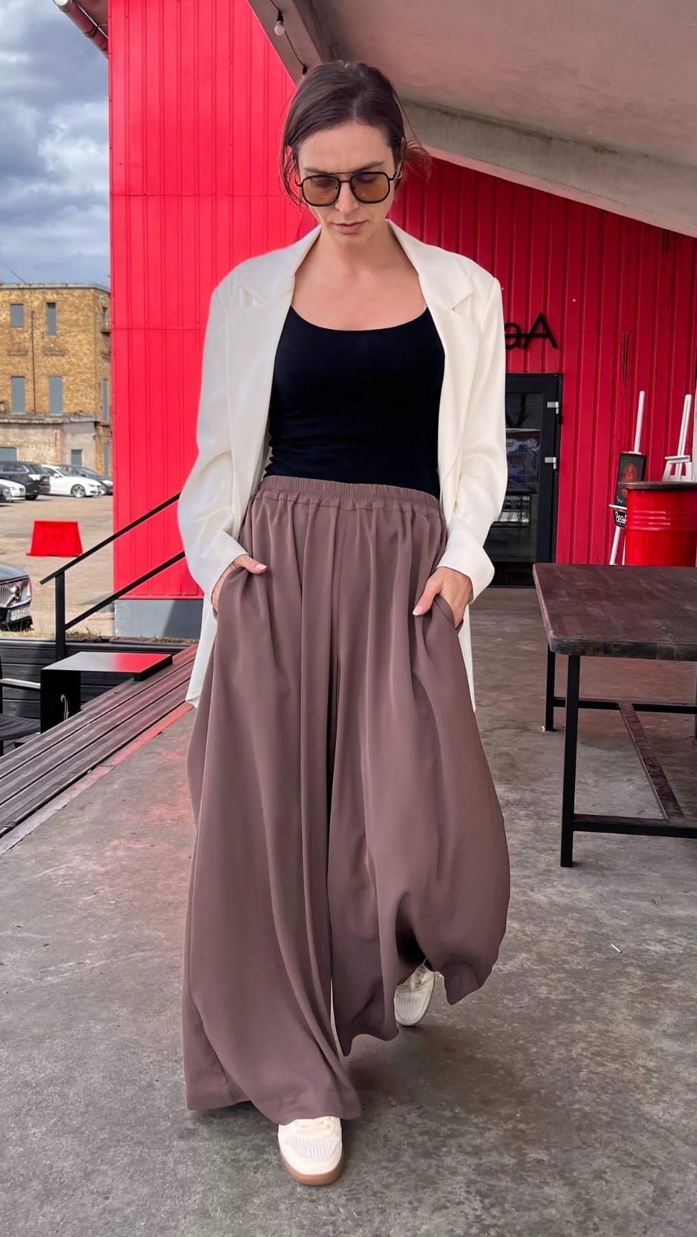 Palazzo Trousers Espresso - BeaA - Be At Home with Yourself - Trousers