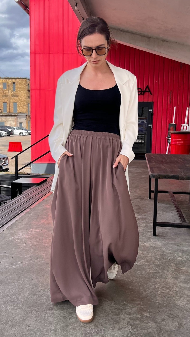Palazzo Trousers Espresso - BeaA - Be At Home with Yourself - Trousers