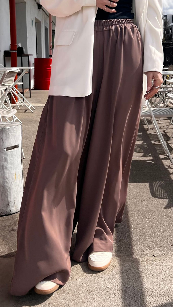 Palazzo Trousers Espresso - BeaA - Be At Home with Yourself - Trousers