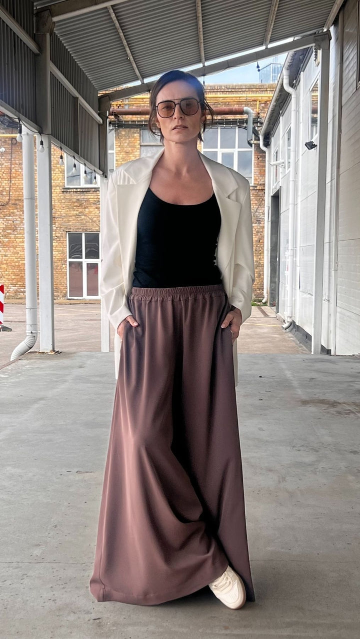 Palazzo Trousers Espresso - BeaA - Be At Home with Yourself - Trousers