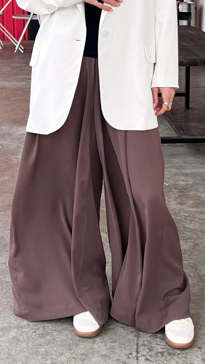 Palazzo Trousers Espresso - BeaA - Be At Home with Yourself - Trousers